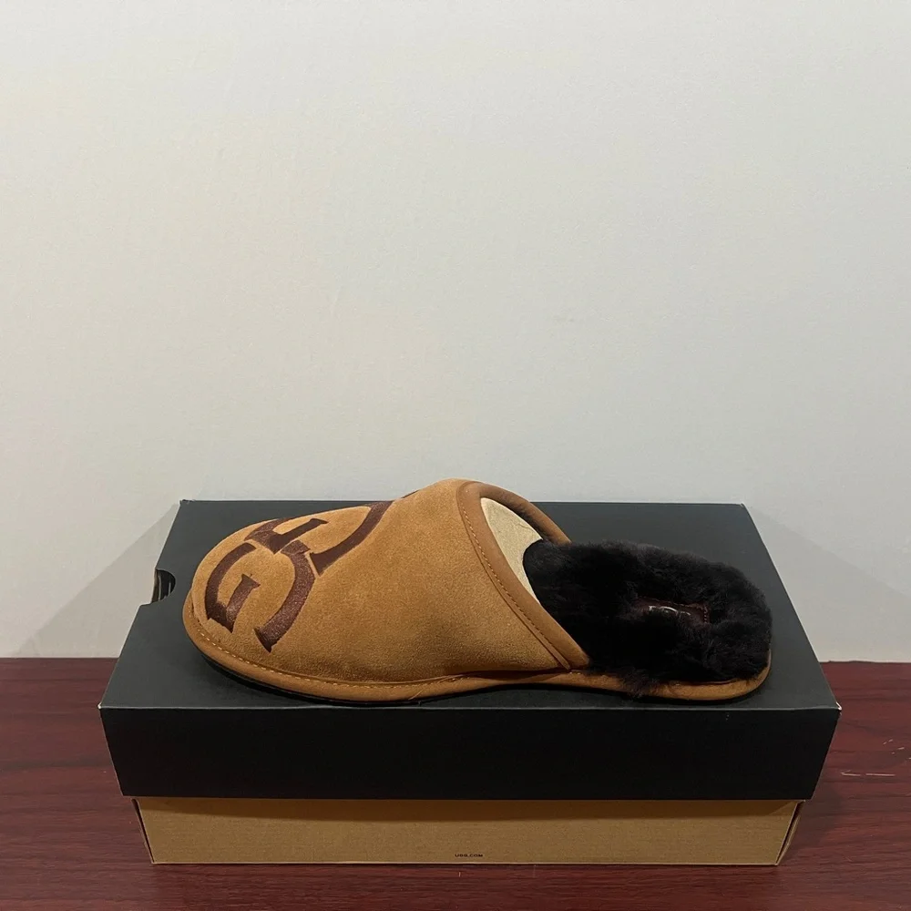 Ugg, Scuff logo Slipper, 1101324, Brown - Picture 6 of 11